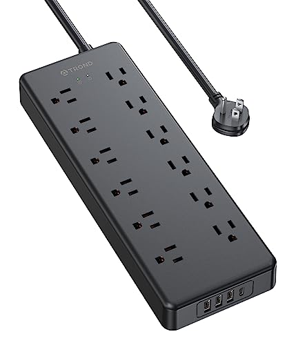 TROND Surge Protector Power Strip - Charge Multiple Devices Simultaneously