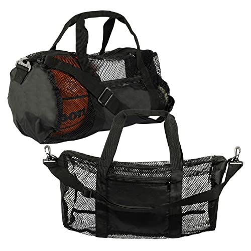 Mesh Duffle Bag with Shoulder Strap