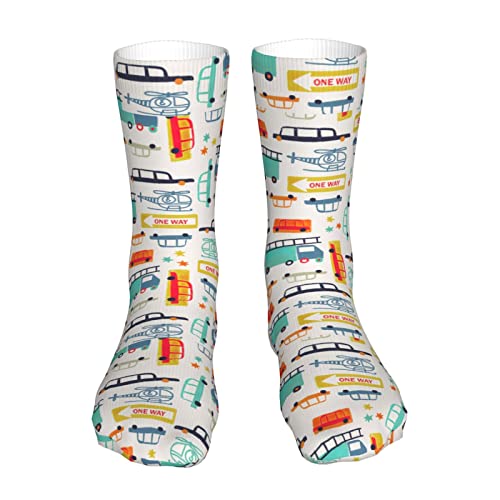 Cartoon Car Airplane Socks
