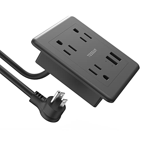 Furniture Recessed Power Strip with USB Ports