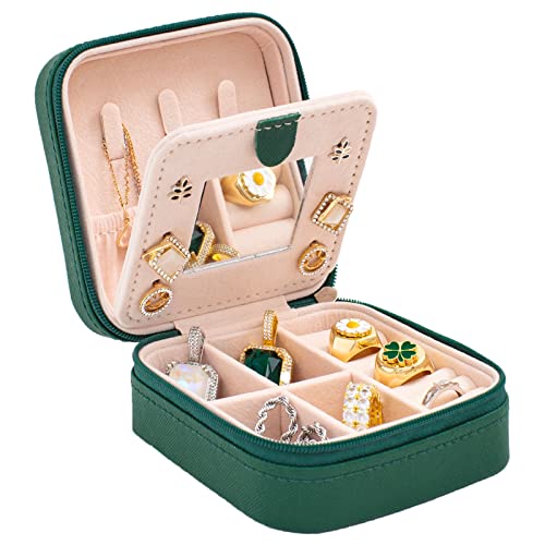 Travel Jewelry Case Box Organizer for Girls Women with Mirror