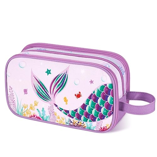 WAWSAM Mermaid Toiletry Bag - Kids Toiletry Bag