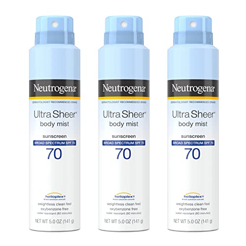 Neutrogena Ultra Sheer Body Mist SPF 70 Sunscreen Spray