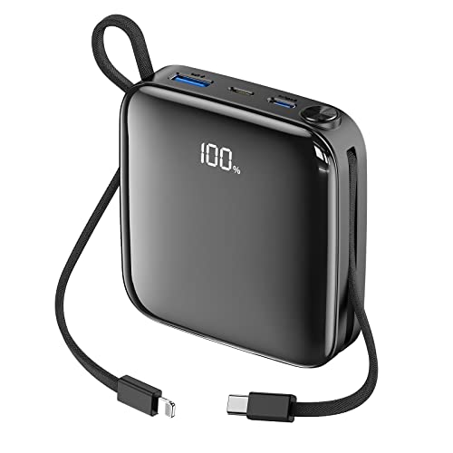 Fast Charging Power Bank 20000mAh with Built-in Cables