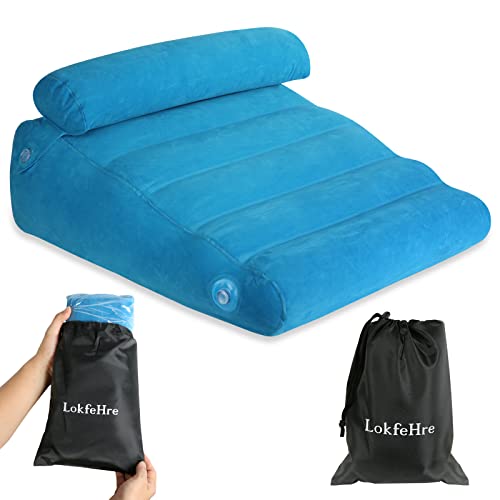 LOKFEHRE Inflatable Wedge Pillow for Travel - Optimal Support and Comfort