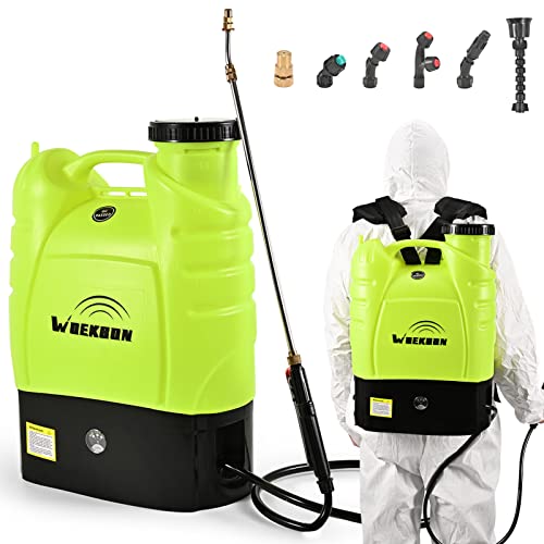 WOEKBON 4 Gallon Battery Powered Backpack Sprayer