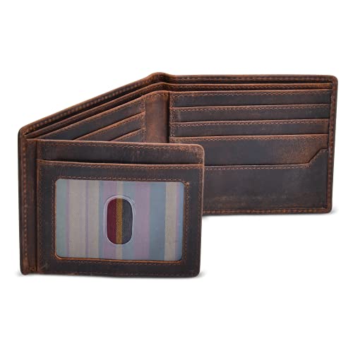 Men's Leather Wallet with RFID Blocking