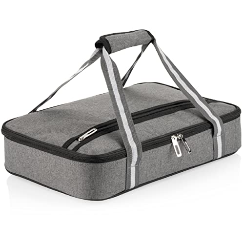 Gray Insulated Casserole Carrier for Hot or Cold Food