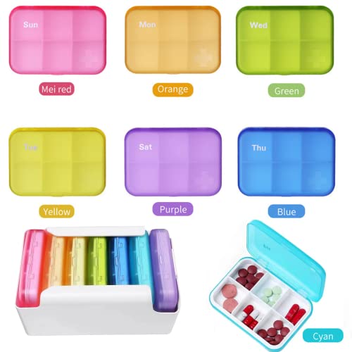 7 Piece Set Pill Organizer