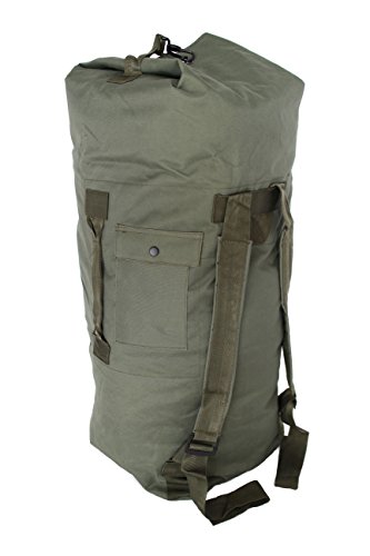 Double Strap Duffel Duffle Bag - Military Style (Olive Drab)