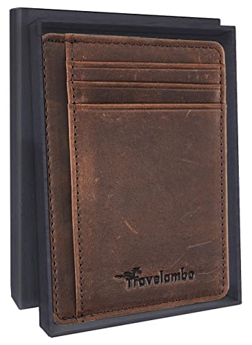 Travelambo Minimalist Leather Slim Wallet