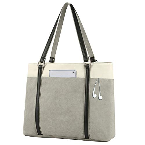 Stylish Work Bag with Laptop Compartment and Zipper Pockets