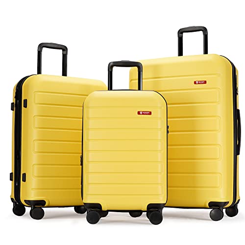GinzaTravel 3-Piece ABS Luggage Set