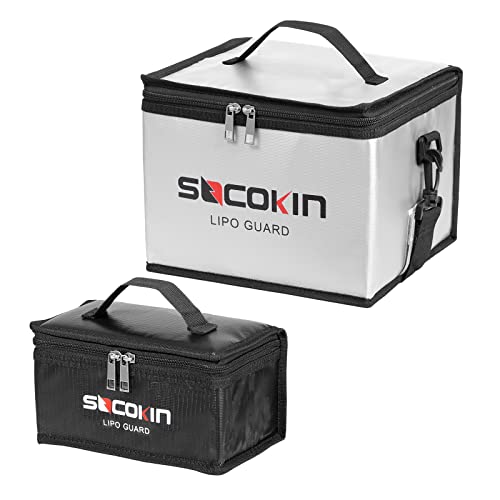 Socokin Lipo Battery Safe Bag - Fireproof and Large Capacity