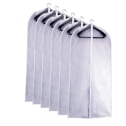 Garment Bag Covers 24''X54'' PEVA Breathable Bags (Pack of 6)