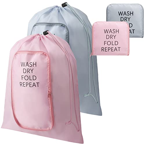 Boao Travel Laundry Bag with Drawstring and Zipper