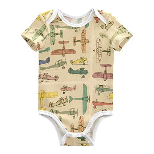 Vintage Airplanes Baby Bodysuit