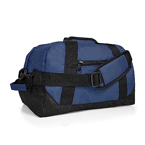 Compact and Durable: Dalix 14" Small Duffle Bag in Navy Blue