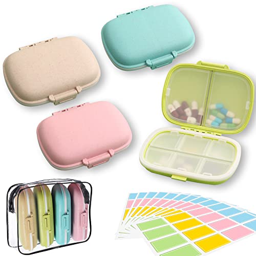 Travel Pill Organizer with 8 Compartments