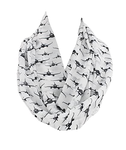 Airplane Pattern Infinity Scarf by Etwoa