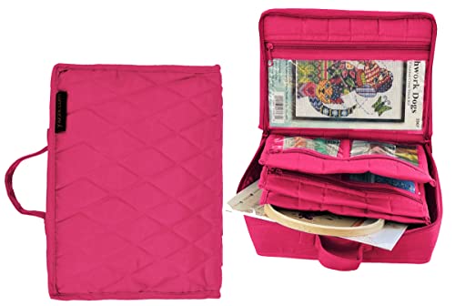 Yazzii Craft Organizer Tote Bag - Portable Storage for Crafts, Cosmetics & Jewelry