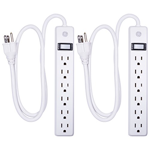 GE Surge Protector 2 Pack - Reliable Power Strip for Multiple Electronics