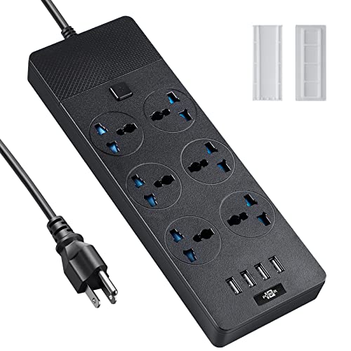 Universal Power Strip - Jumpso 6ft Extension Cord with Multiple Outlets