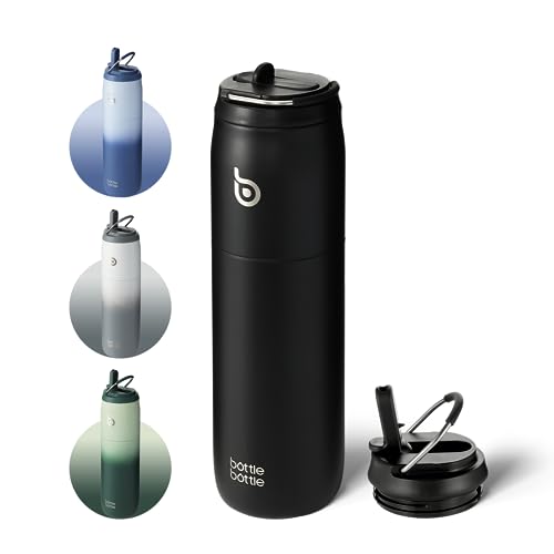 BOTTLE BOTTLE Stainless Steel Water Bottle with Straw and Lid