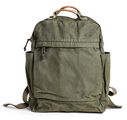 Gootium Canvas Backpack: Vintage Style Zipper Bag for Travel
