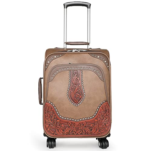 Montana West Western Tooling Luggage - Stylish Travel Suitcase