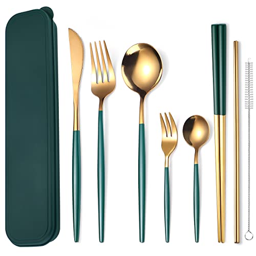 AARAINBOW Stainless Steel Travel Utensils Set