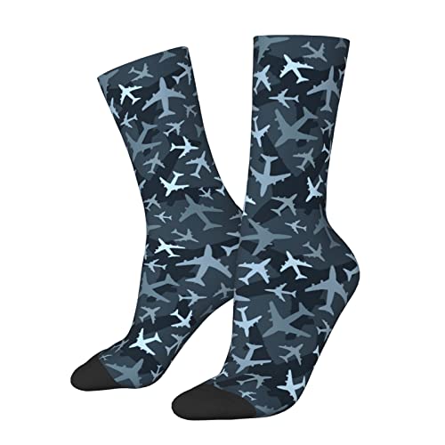Airplane Pattern Novelty Socks