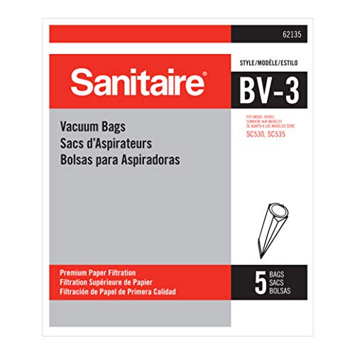 Sanitaire BV-3 Premium Paper Bag (Backpack vac Bag), Pack of 5