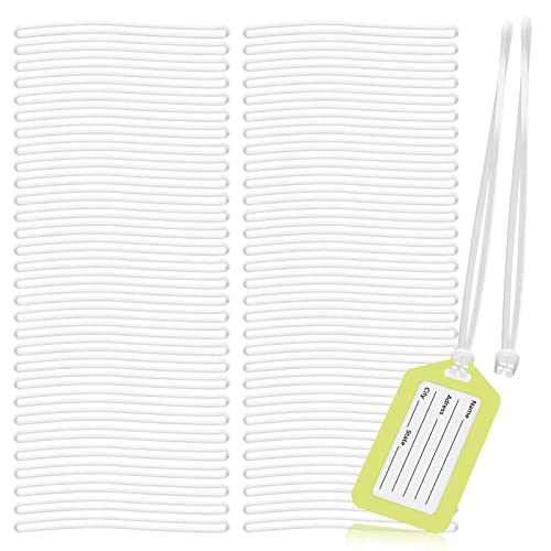 Clear Plastic Luggage Tag Worm Loop Strap - 200PCS