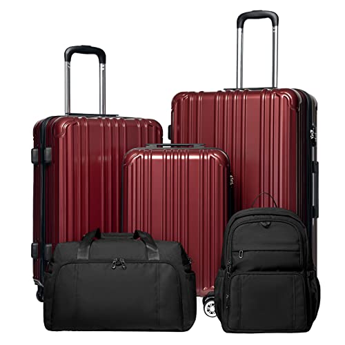 COOLIFE Luggage Expandable Suitcase 3 Piece Set with TSA Lock