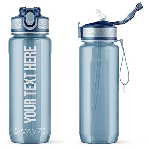 Printbox Custom Water Bottle with Straw