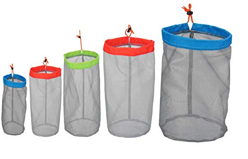 Alemon Ultralight Nylon Mesh Bags Set of 5