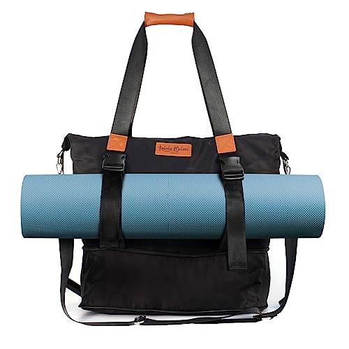 Black Yoga Mat Bag with Adjustable Strap