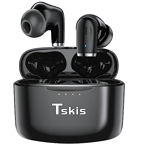 TSKIS True Wireless Earbuds - Powerful Sound, Clear Calls, Comfortable Fit