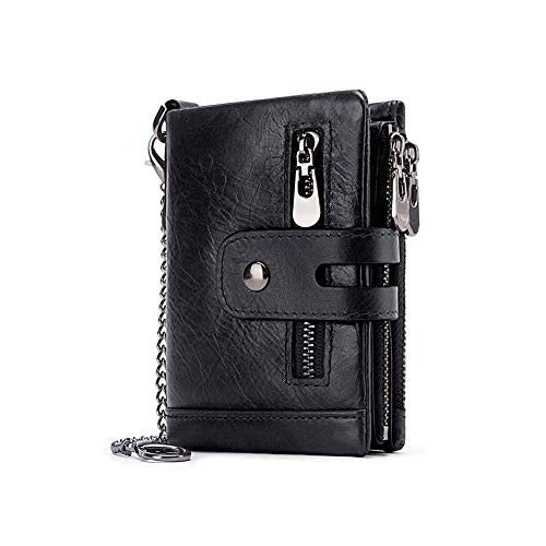 boshiho RFID Blocking Bifold Wallets for Men with Anti-Theft Chain