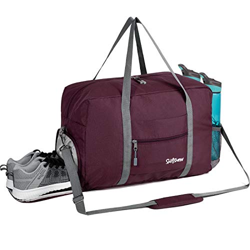 Sports Gym Bag - Lightweight Travel Duffel with Wet Pocket & Shoes Compartment