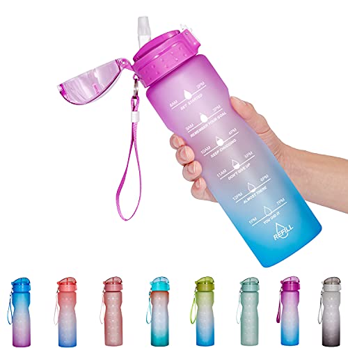 NOOFORMER Motivational Water Bottle with Time Marker