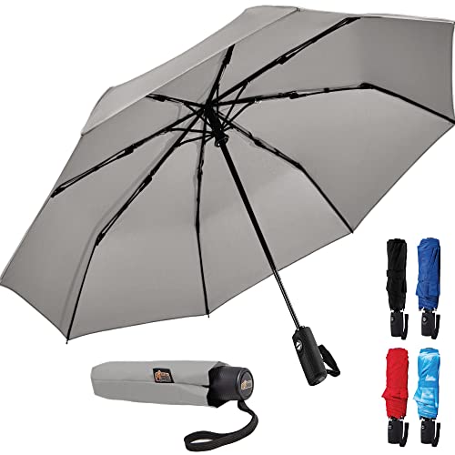 Compact Travel Umbrella with Reinforced Ribs and Easy Open/Close