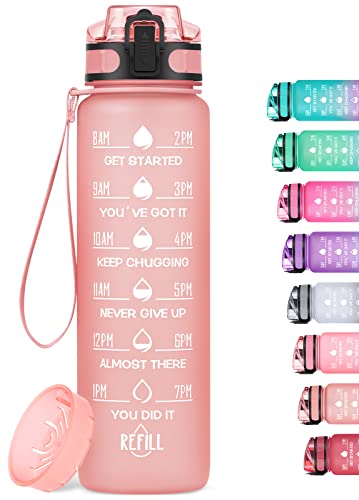 MEITAGIE 32oz Motivational Water Bottle