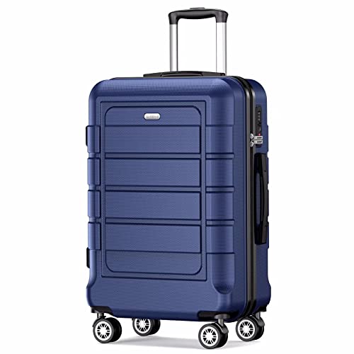 SHOWKOO Durable Expandable Hardside Suitcase with Double Spinner Wheels