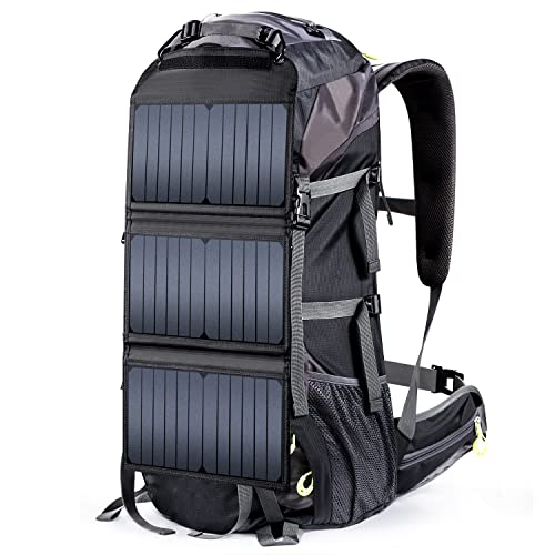 ECEEN Solar Hiking Backpack - 68L with 20W Solar Charger