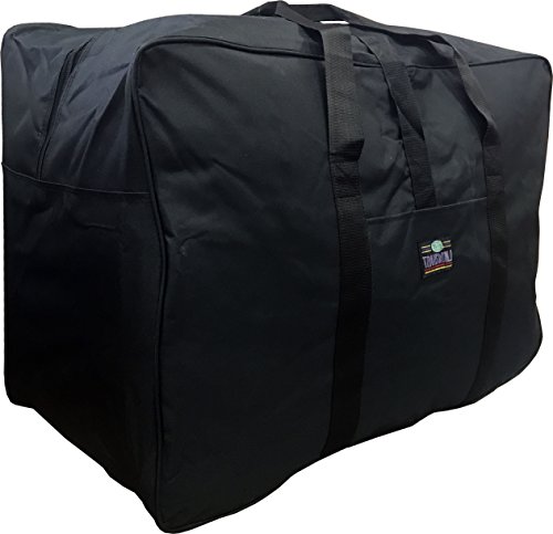 Black Polyester Square Jumbo Duffel Bag
