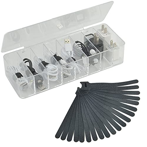 Electronics Organizer with Cable Wraps