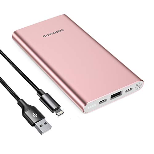 Slim Power Bank with Fast Charging for iPhone and Samsung Galaxy - Pink