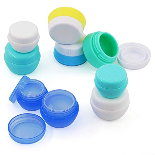 Cosywell Travel Containers Sets - Silicone & PP Cream Jars for Toiletries (9 Jars)